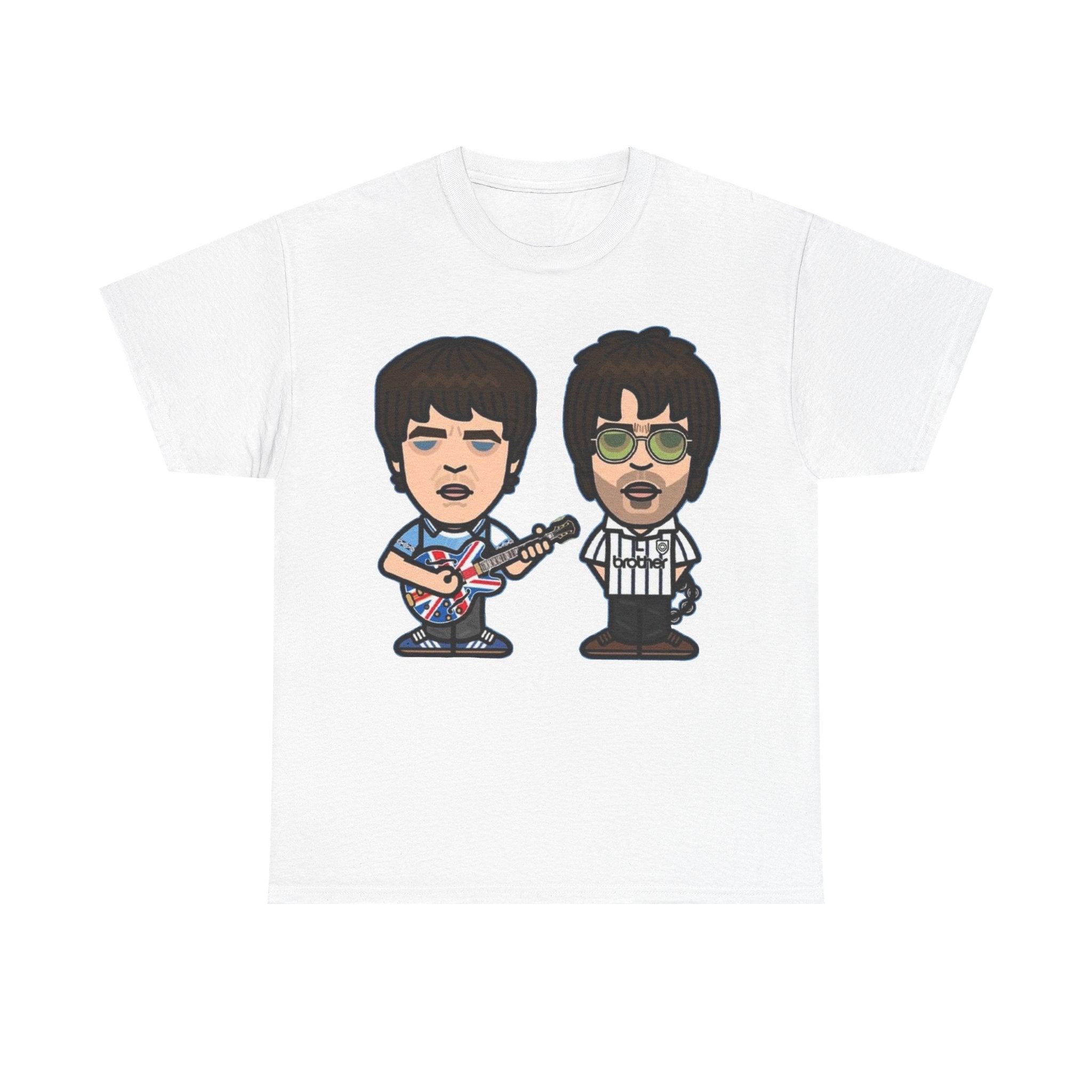 Oasis Noel & Liam Cartoon Rock Duo T-Shirt
