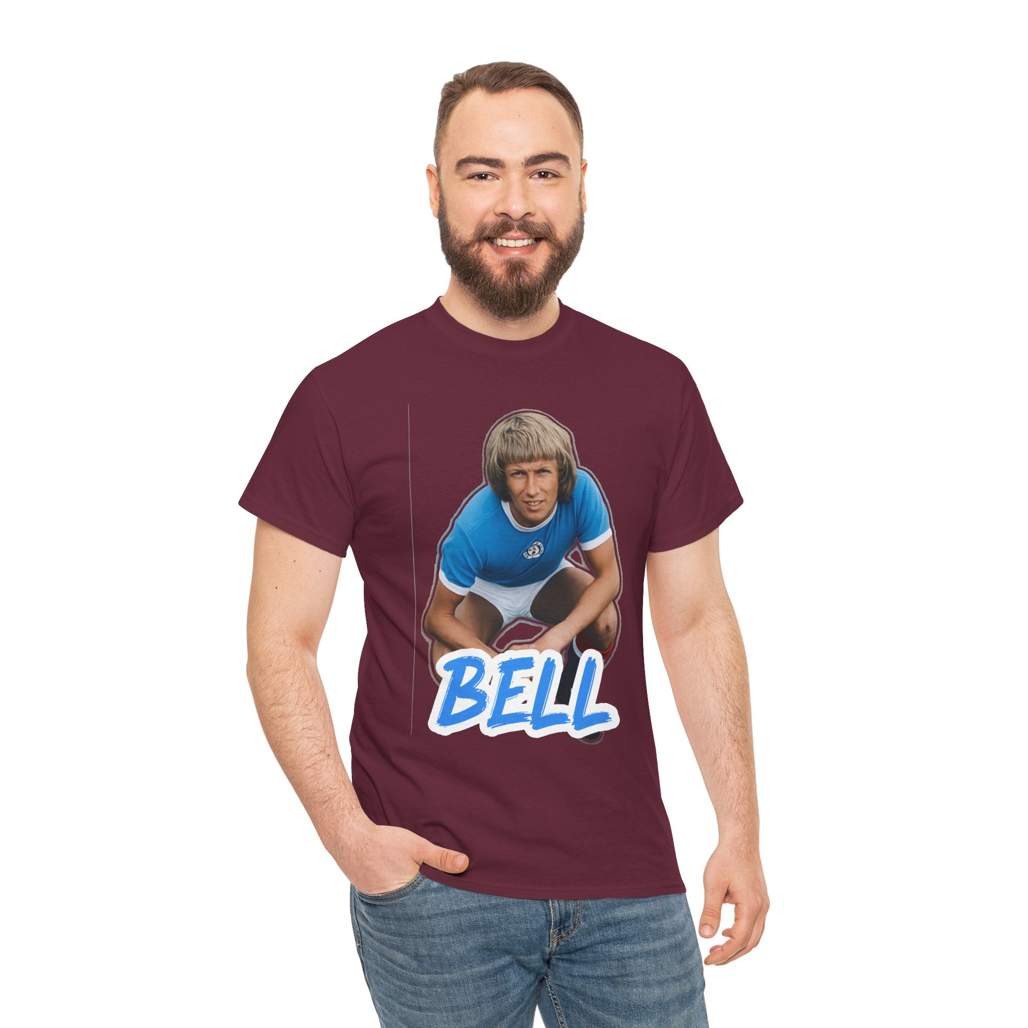 Colin Bell Manchester City Legend Retro Soccer Tee — Vintage Player Graphic T-Shirt