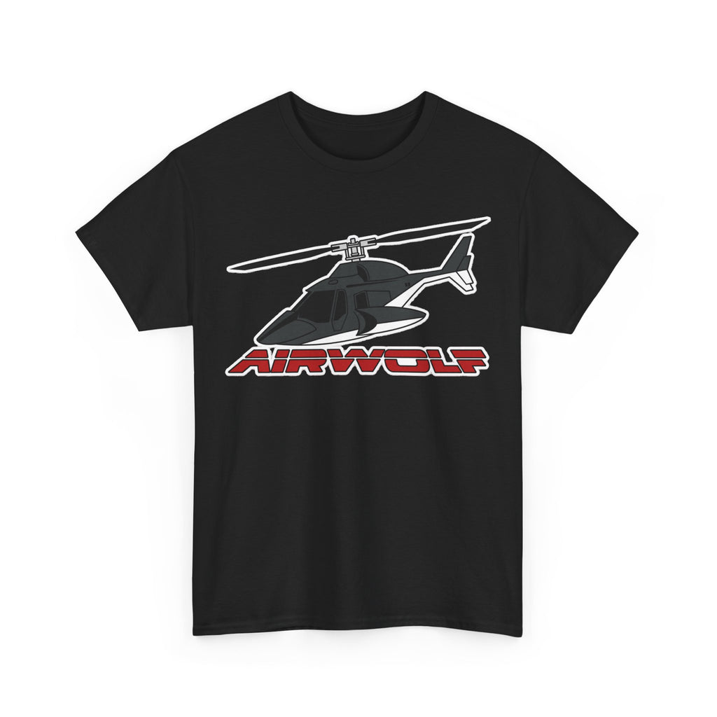 Helicopter Airwolf Tee — Retro Airwolf Logo Graphic T‑Shirt