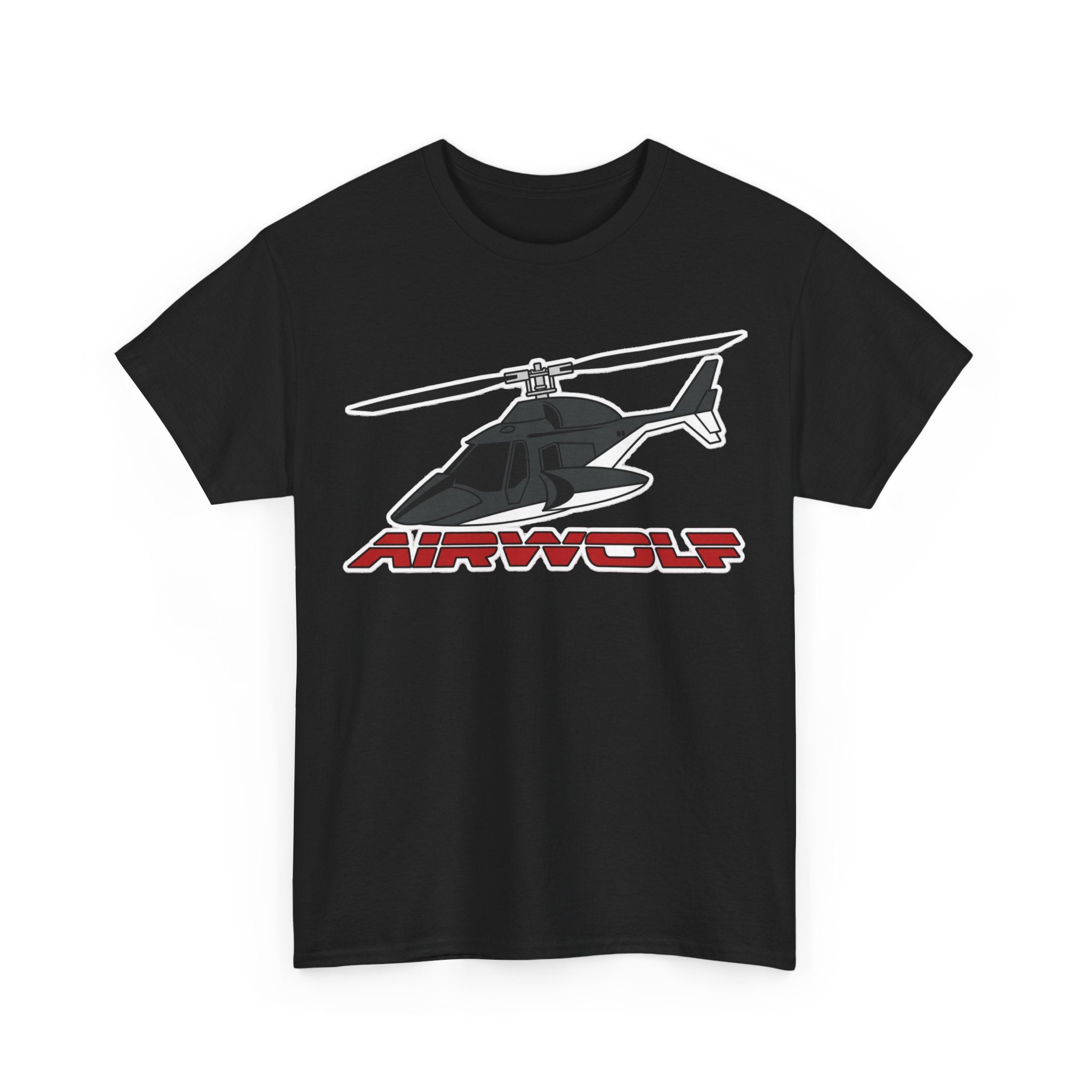 Helicopter Airwolf Tee — Retro Airwolf Logo Graphic T‑Shirt
