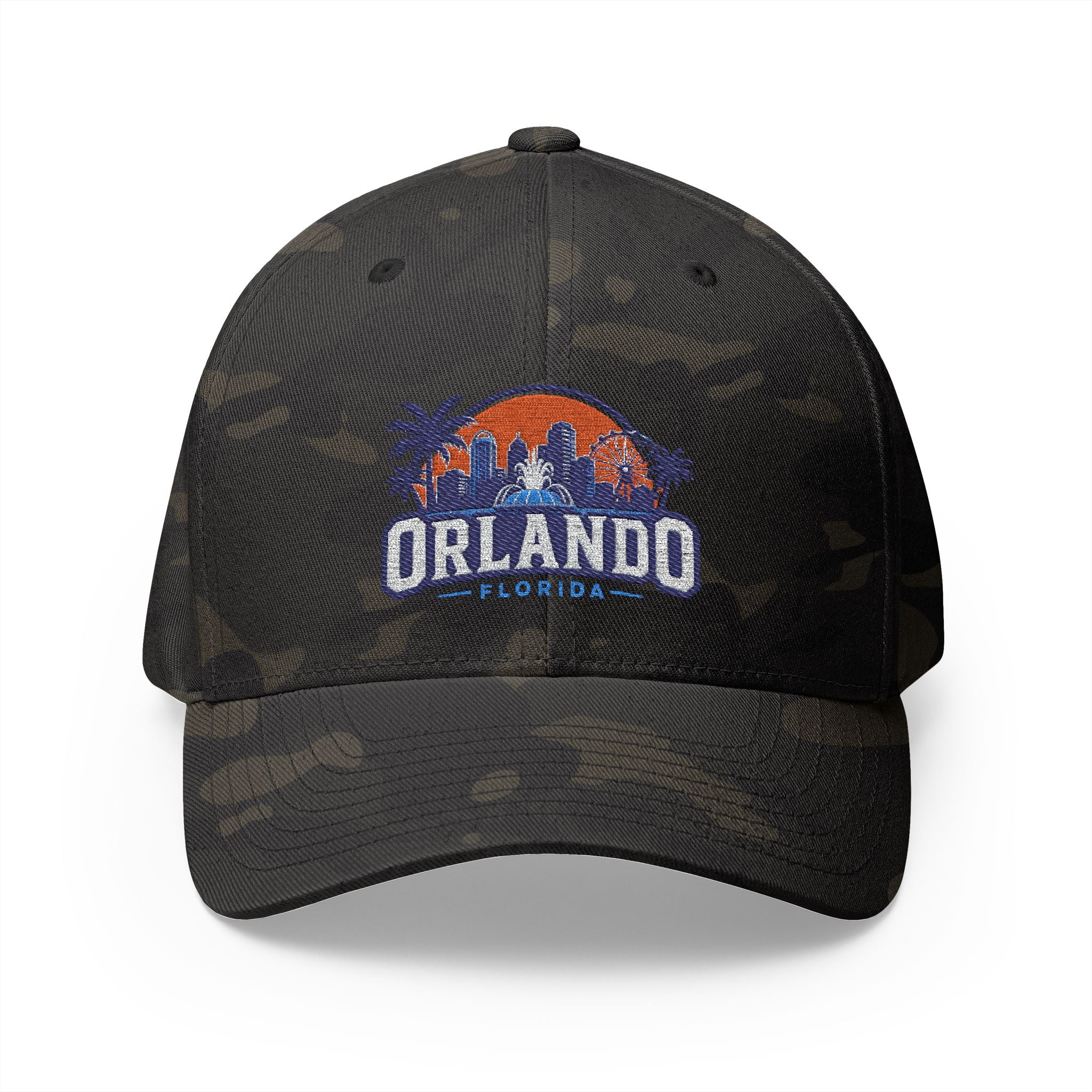 Orlando Florida Embroidered Baseball Cap — Sunset Skyline Hat
