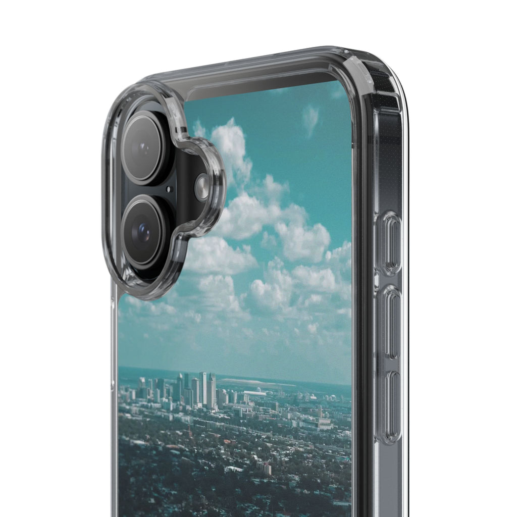Tampa Bay Raymond James Stadium Clear Phone Case — Aerial City Stadium Design