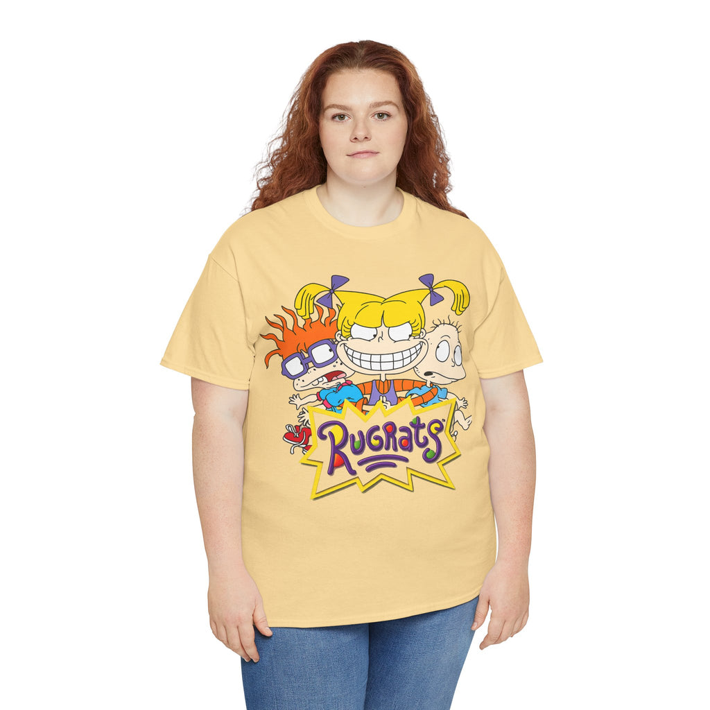 Rugrats Retro Cartoon Crewneck Tee — Colorful 90s Kids Character Design