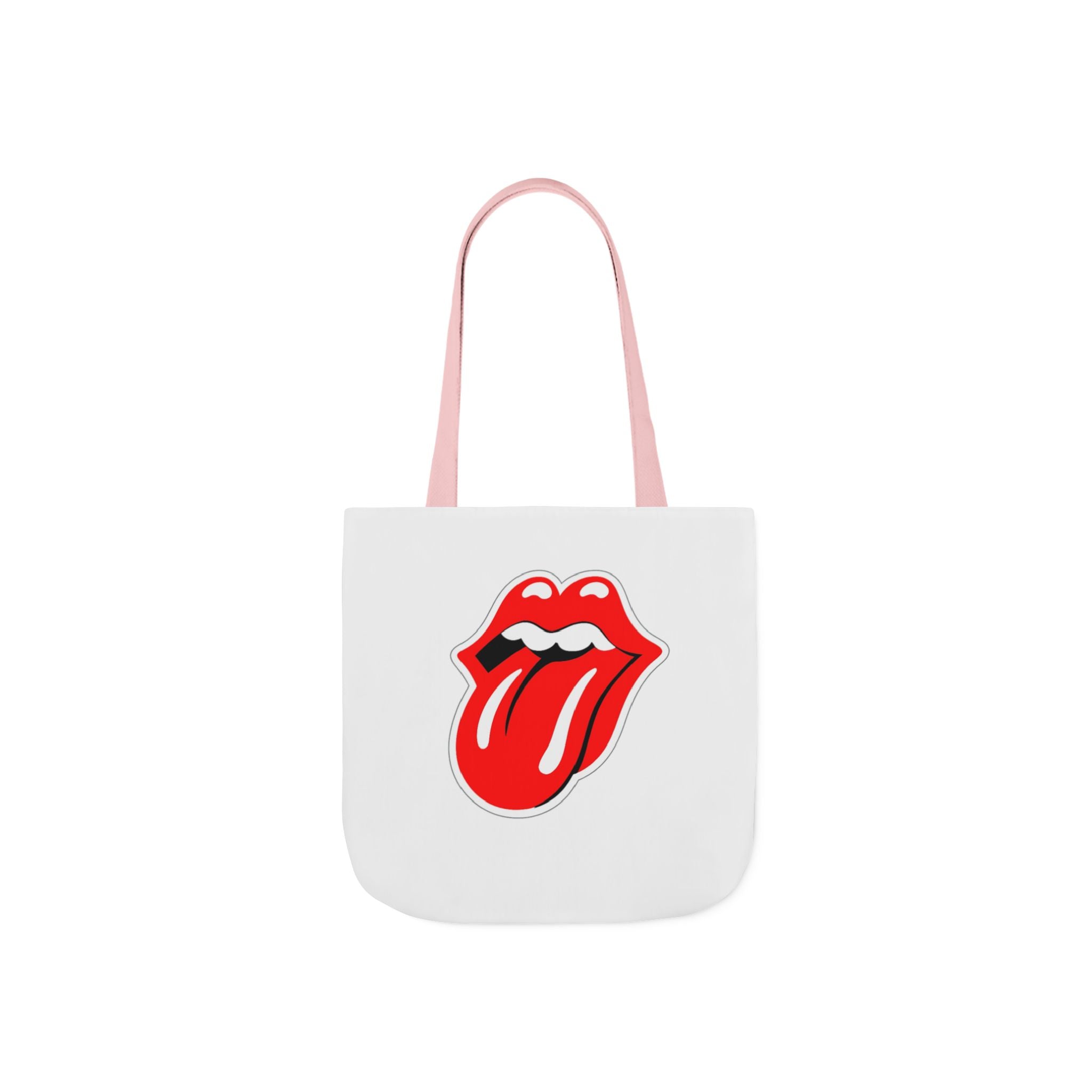 Rock & Roll Tongue Canvas Tote Bag — Retro Lip Graphic