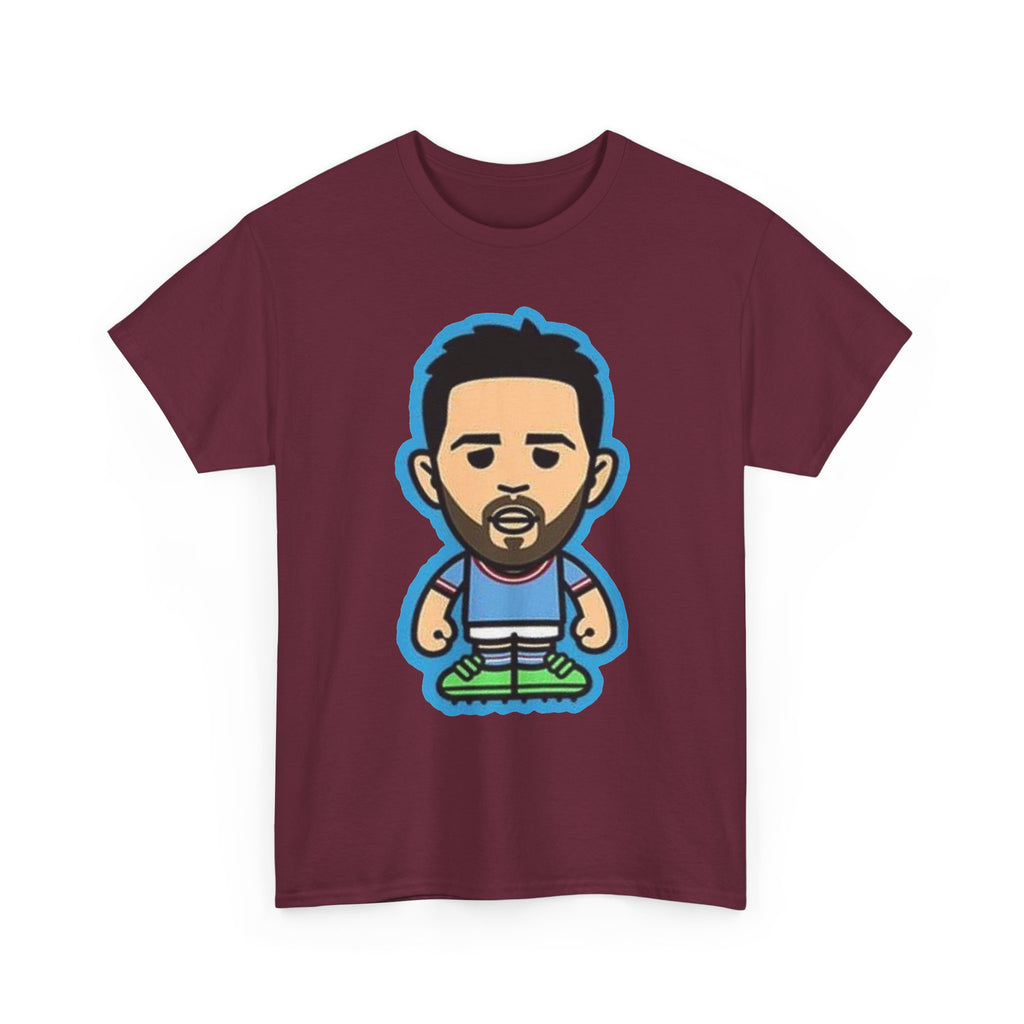 Bernardo Silva Manchester City Legend Graphic Tee — Player Cartoon Front & Tribute Poster Back