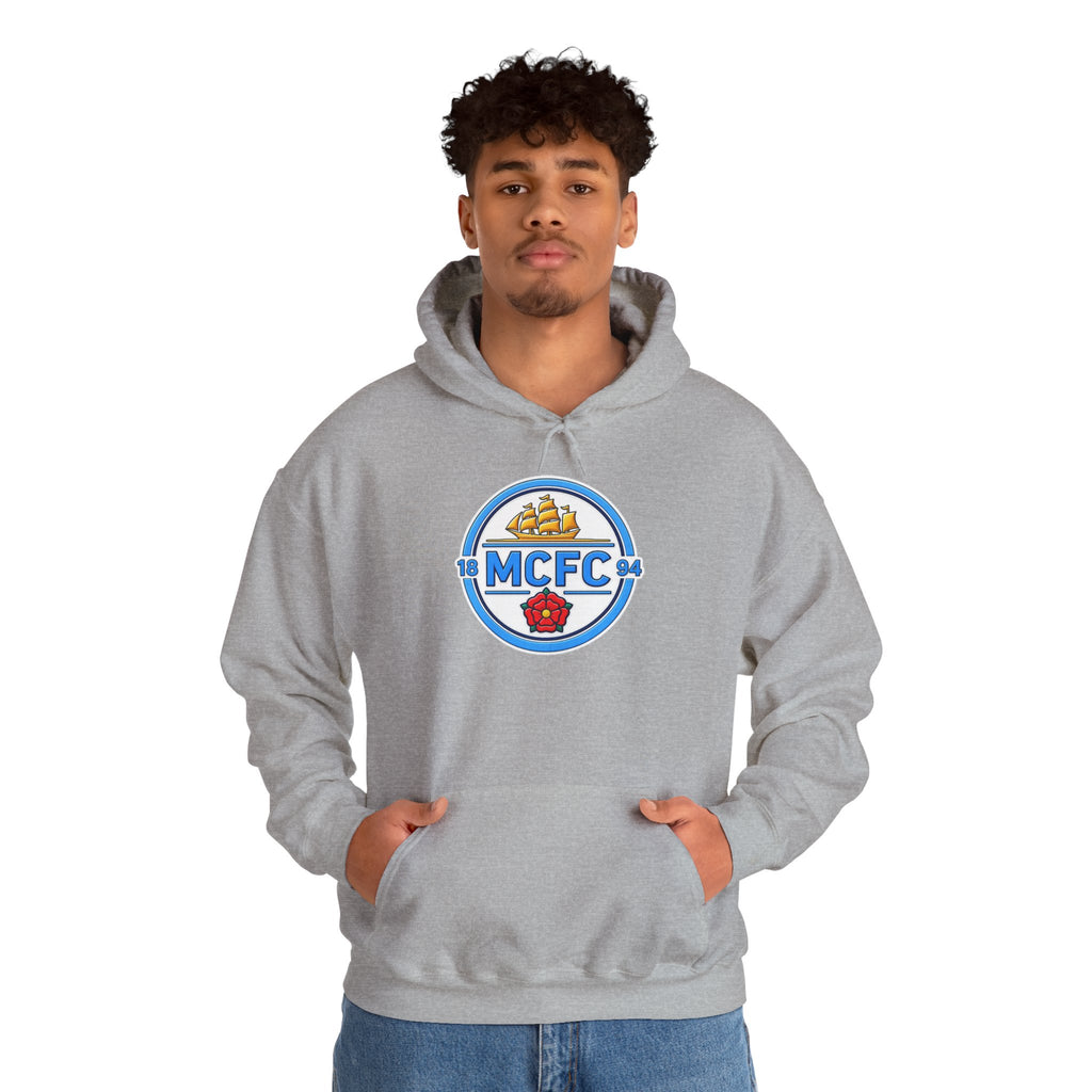 MCFC Logo Hoodie – Vintage Football Club Crest Pullover