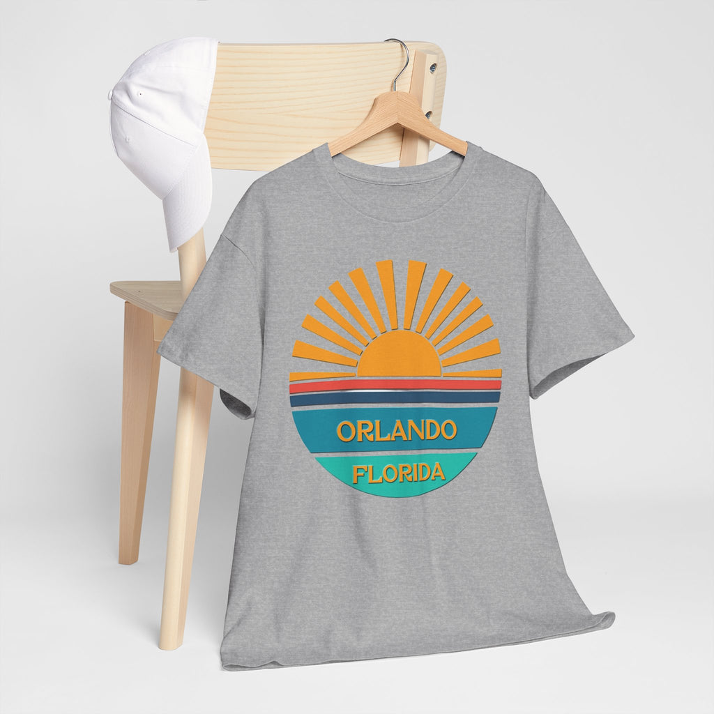 Orlando Florida Sunset T-Shirt – Retro Sunburst Vacation Tee