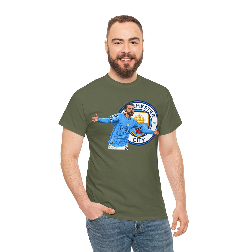 Bernardo Silva Manchester City Football Club Graphic Tee — Celebratory Player Design