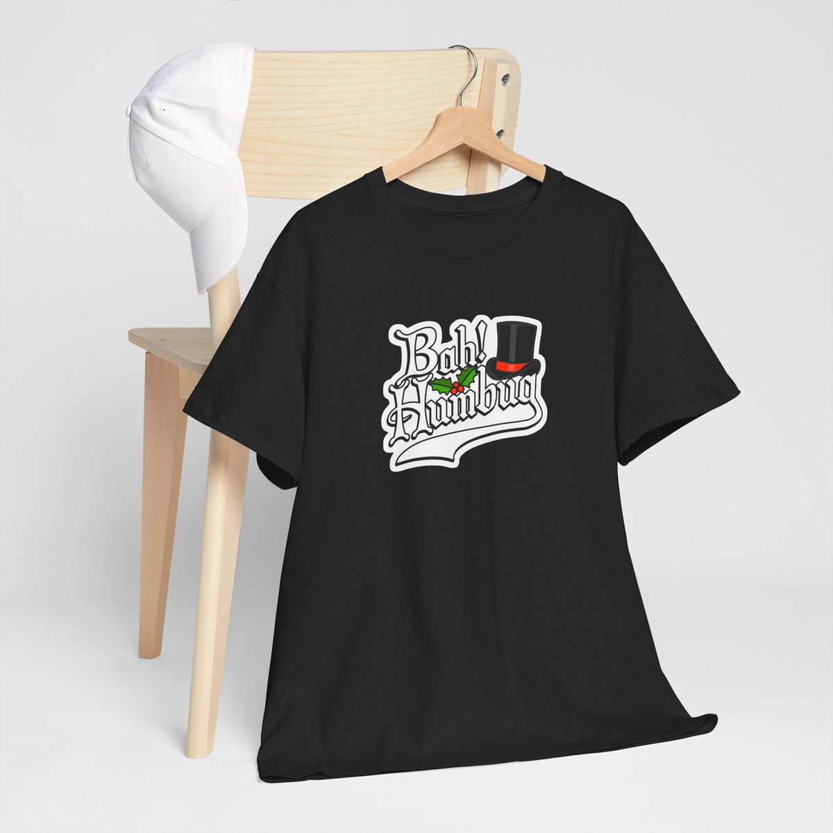 Bah Humbug Christmas Graphic Cotton T-Shirt / Tee