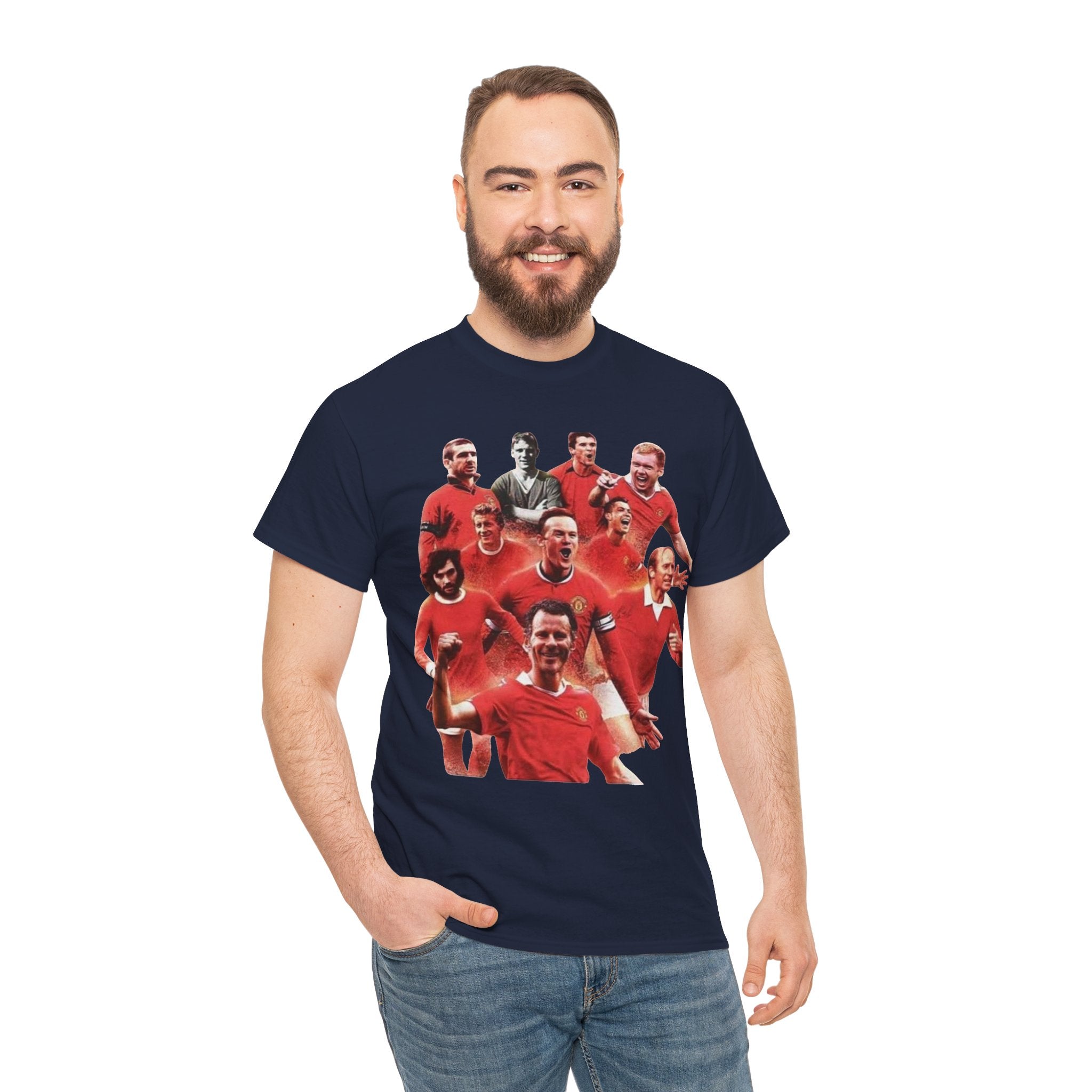 Manchester United Legends T‑Shirt — Retro Team Collage Football Tee