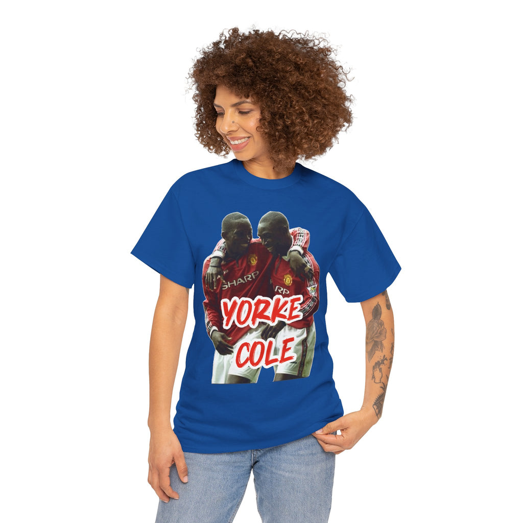 Yorke & Cole Manchester United Soccer Legends Graphic Tee — 'Yorke Cole' Retro Football Shirt
