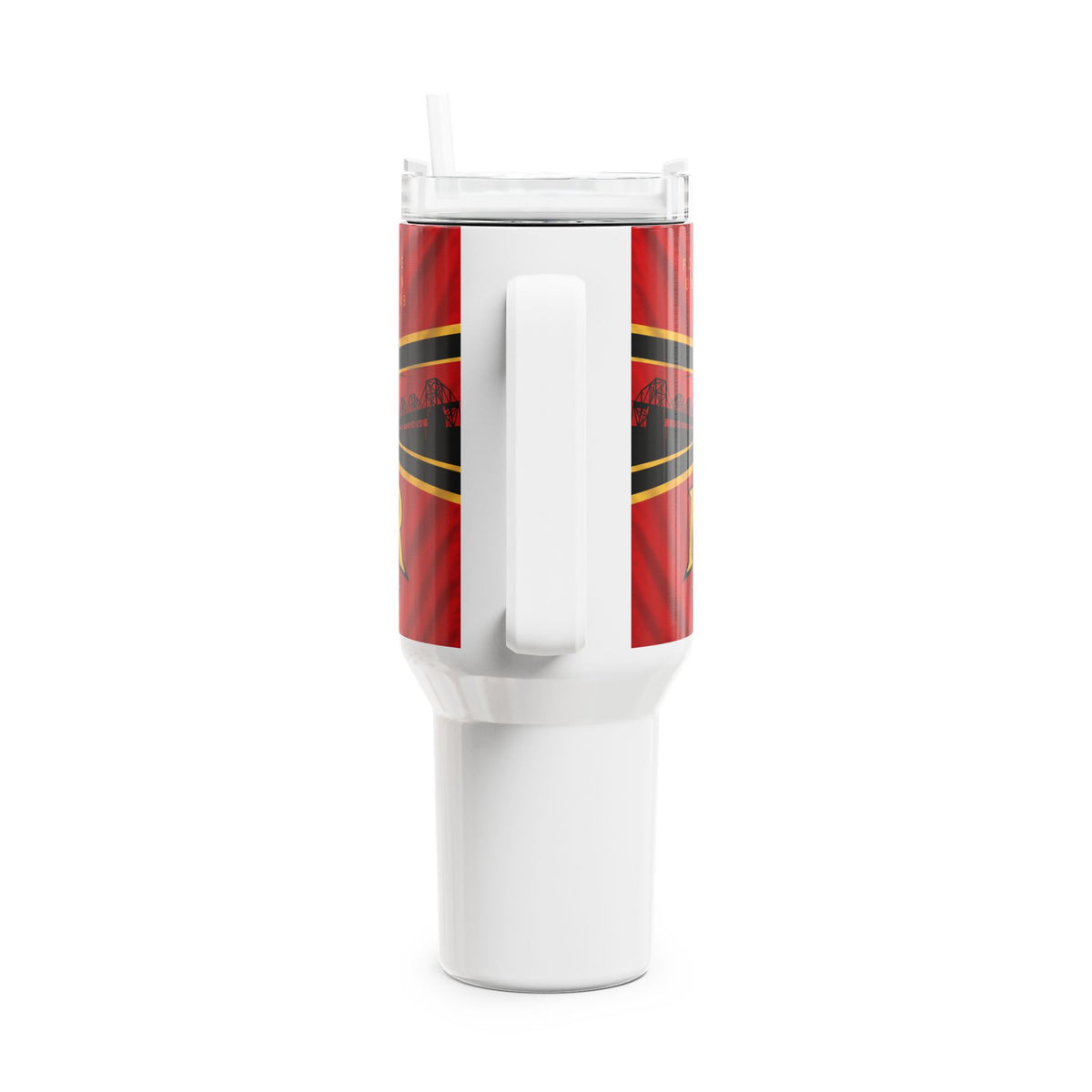 Manchester United 40oz Tumbler - Travel Mug with Handle, Football Fan Gift