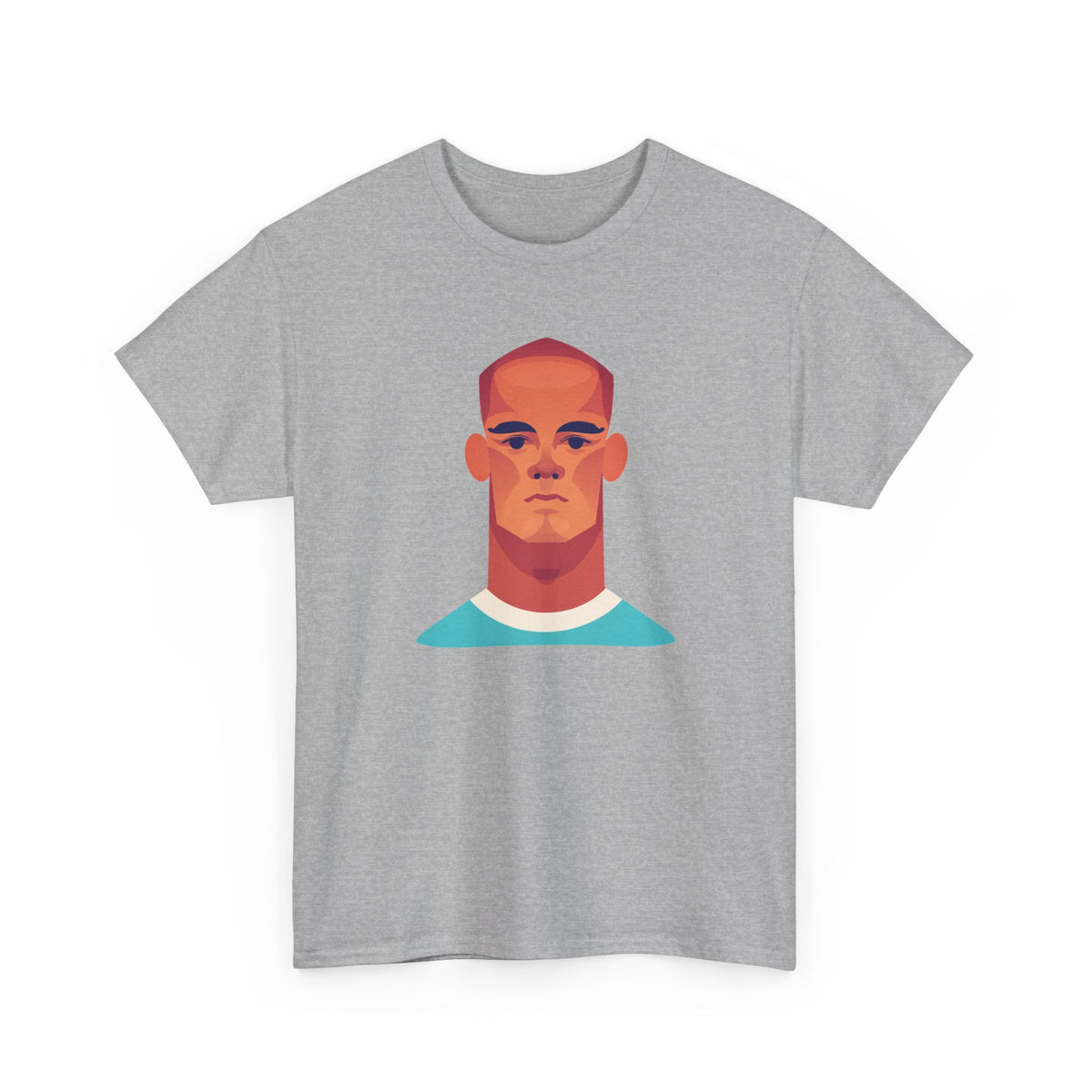 Vinny Kompany Manchester City Legend Minimalist Portrait Tee — Bold Stylized Face Graphic T-Shirt
