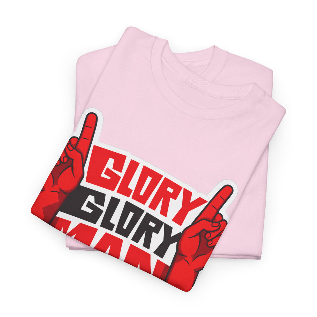 Glory Glory Man United T-Shirt — Retro Red Football Fan Tee