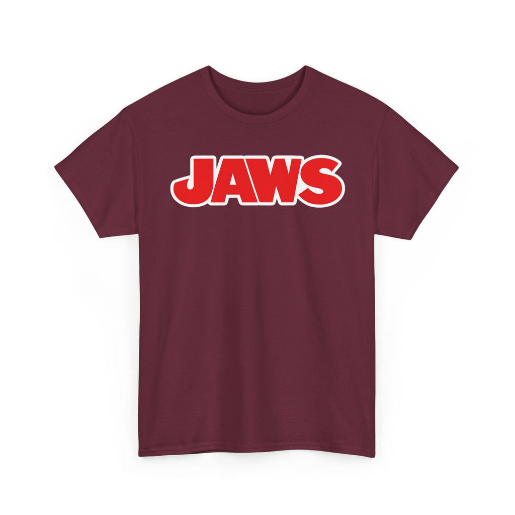 Jaws Logo Tee — Retro Red Movie Graphic T‑Shirt