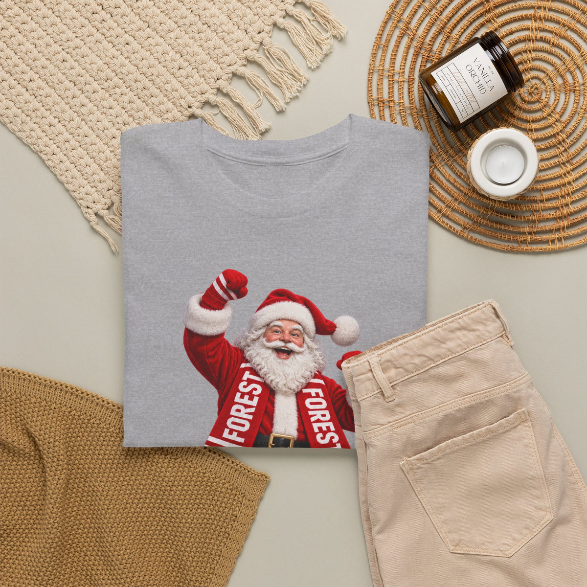 Nottingham Forest Santa Claus Dancing T‑Shirt — Vintage Christmas Holiday Tee
