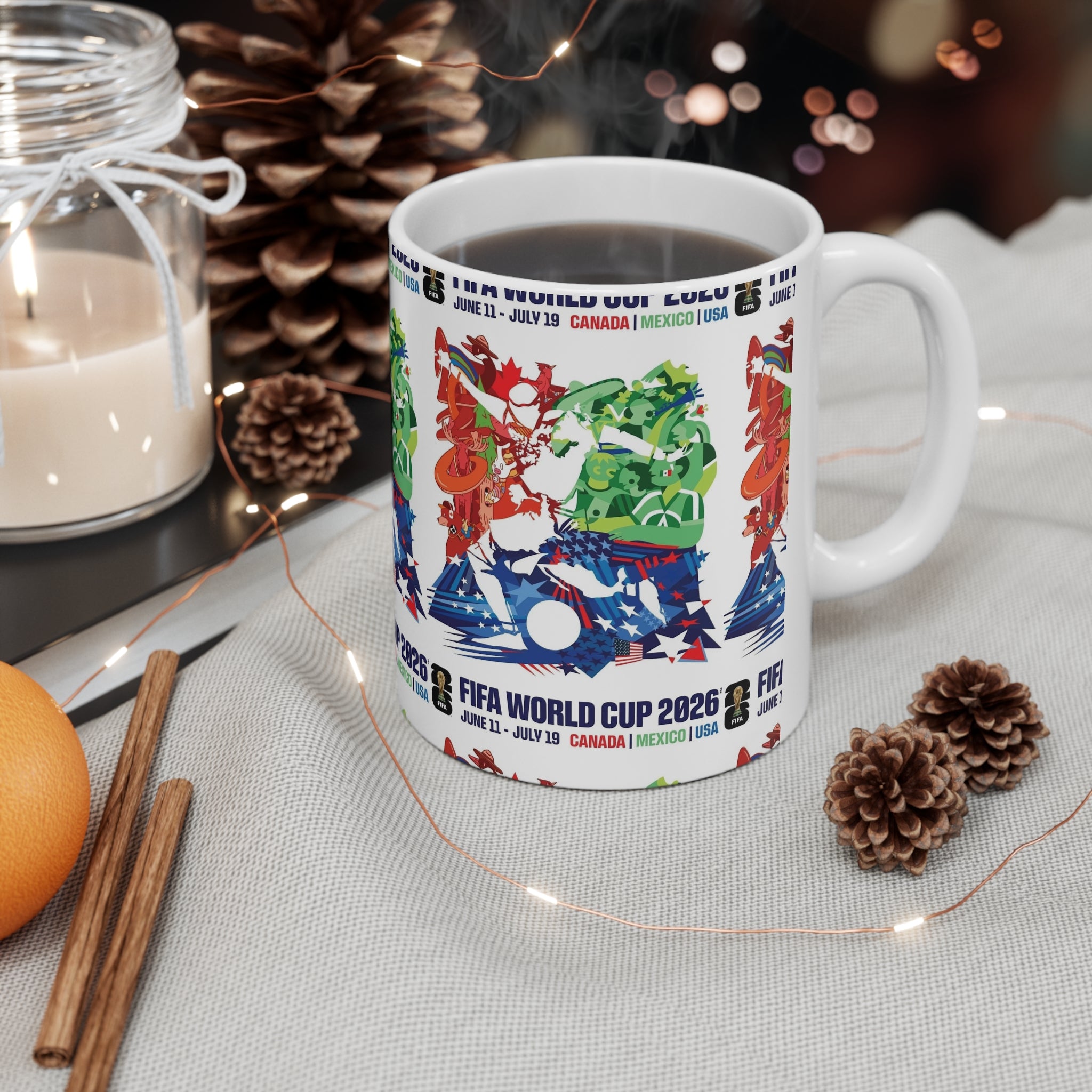 FIFA World Cup 2026 Poster Ceramic Coffee Mug — 11oz/15oz