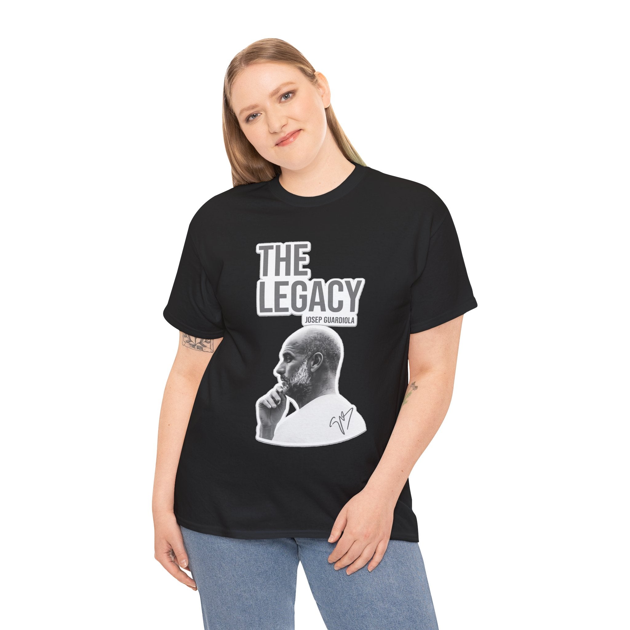 Pep Guardiola Manchester City The Legacy Tee — Inspirational Portrait Graphic T-Shirt