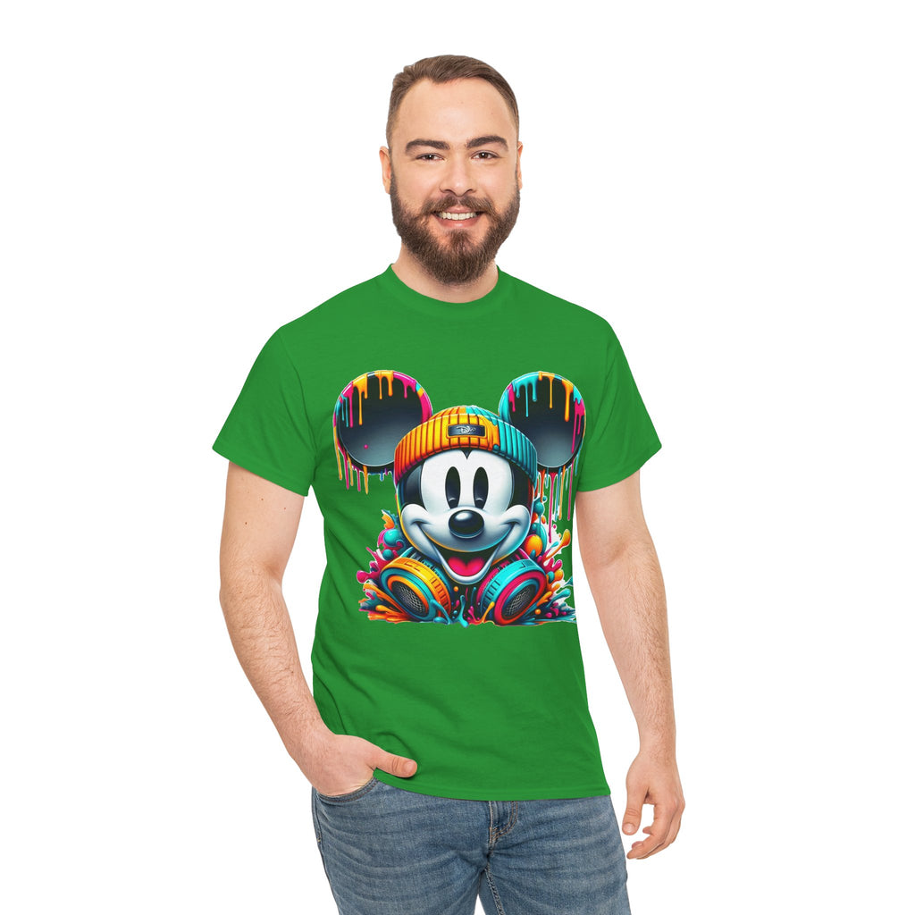 Mickey Graphic Tee — Colorful Street Art Mouse Character T-Shirt
