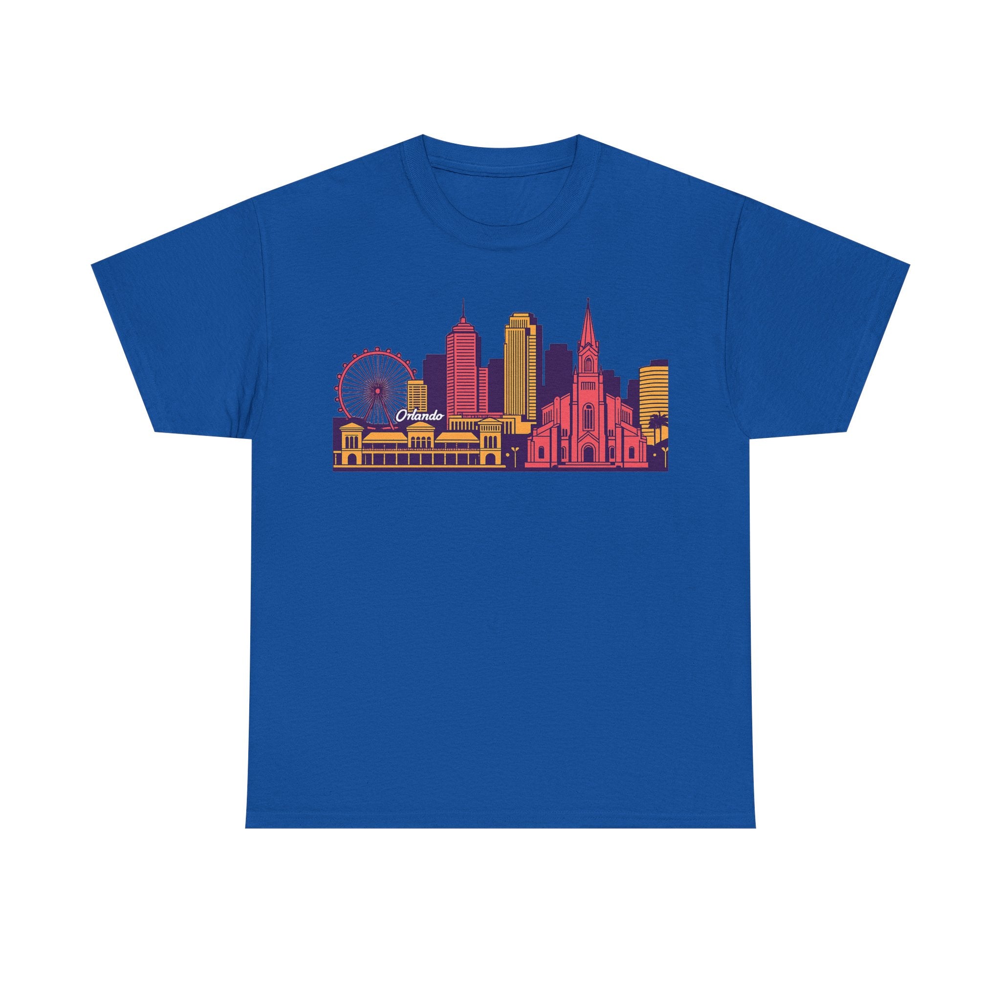 Orlando City Skyline T-Shirt — Colorful Urban Landmark Graphic Tee