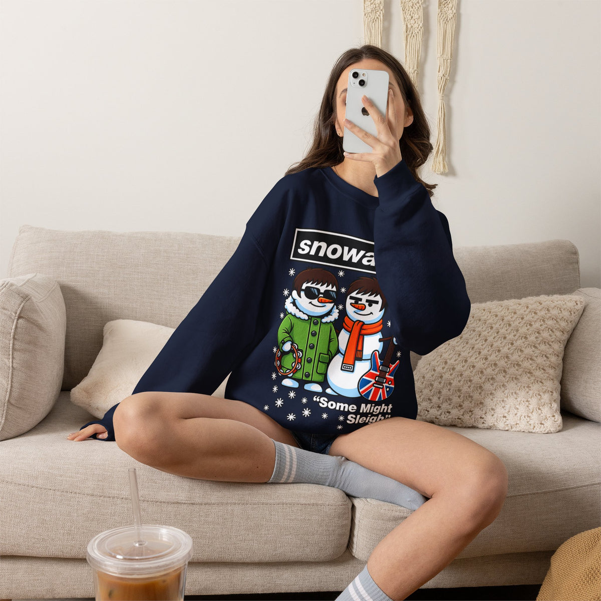 Snowasis "Some Might Sleigh" #Oasis Inspired Crewneck Sweatshirt