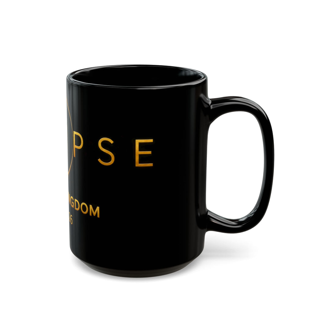 Eclipse 2026 Souvenir Mug — United Kingdom 12.08.26 Black Ceramic