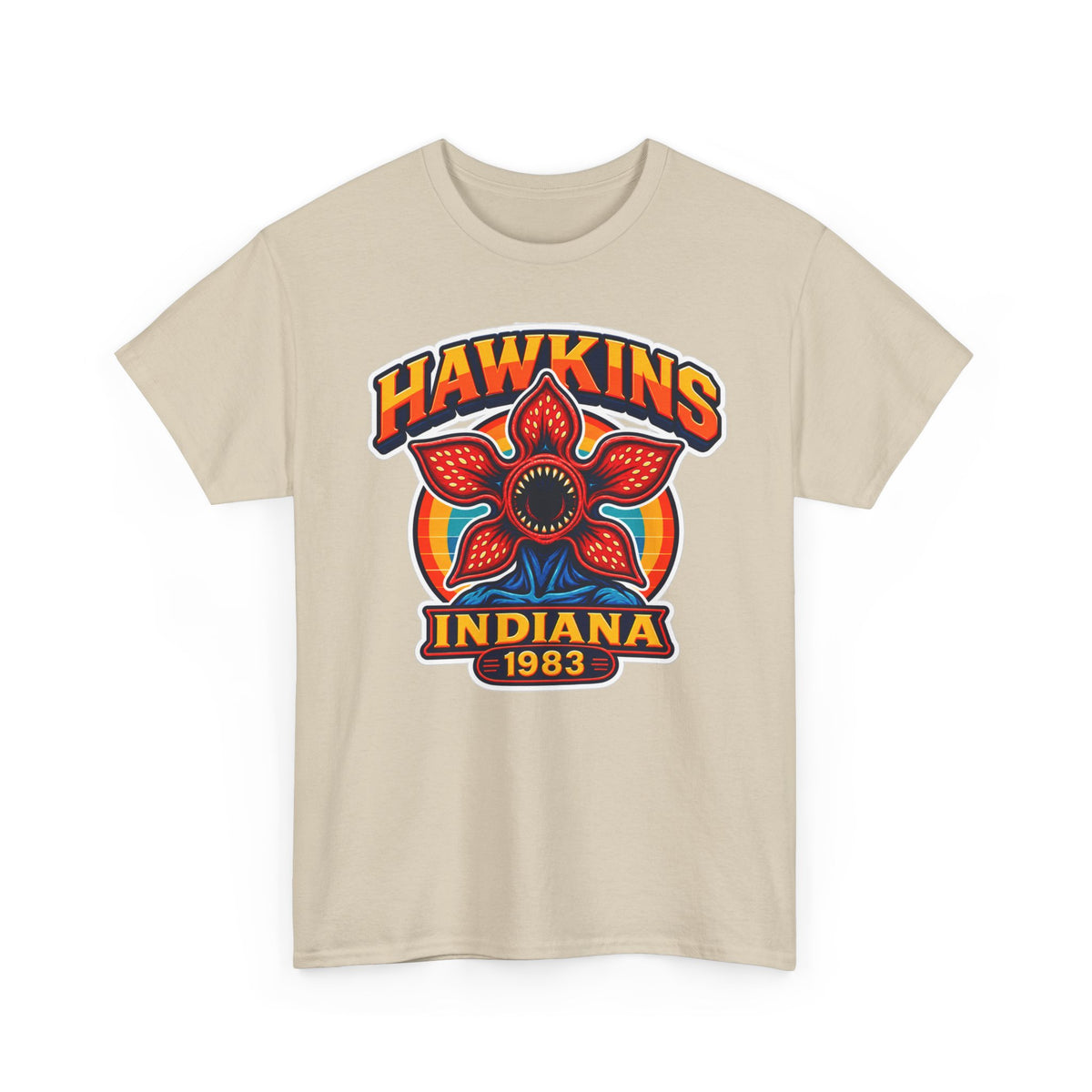 Hawkins Indiana 1983 Demogorgon Floral Cotton T-Shirt
