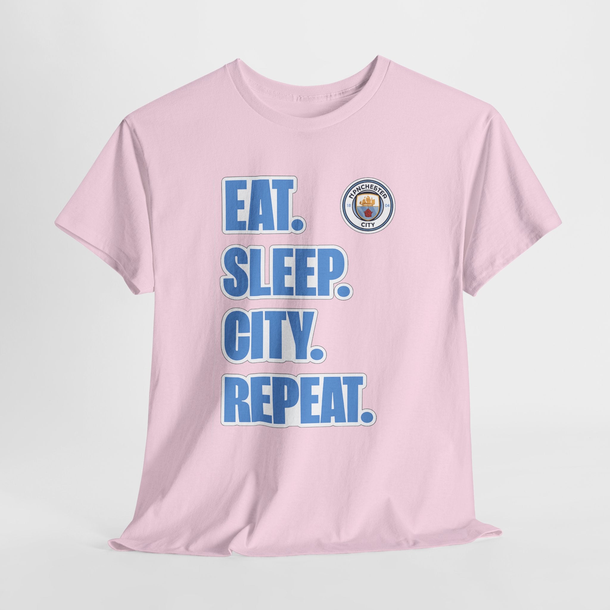 Eat. Sleep. City. Repeat. T‑Shirt — Manchester City Fan Tee