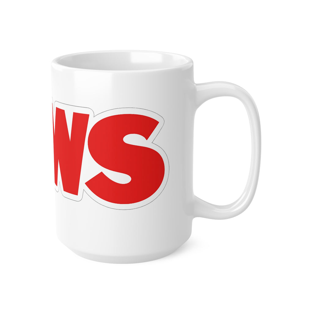 JAWS Bold Logo Coffee Mug — Retro Red Movie Fan Ceramic Cup (11oz, 15oz)