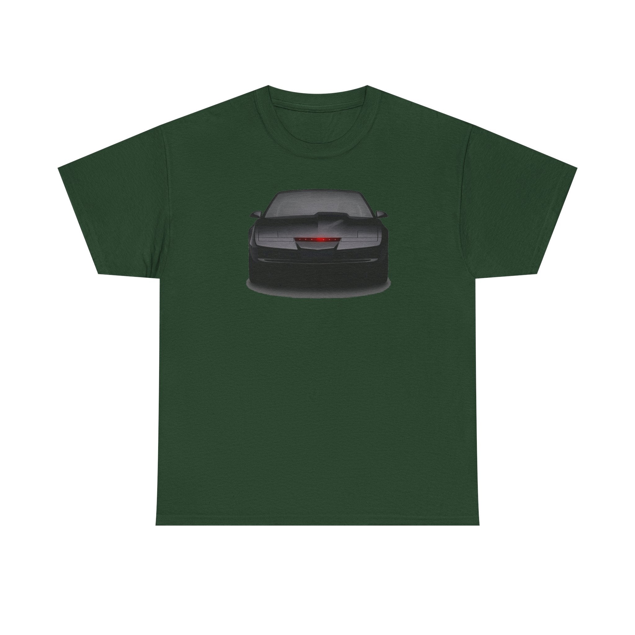 KITT-Inspired Retro Sports Car Tee — Front View Knight Rider Car Graphic Shirt