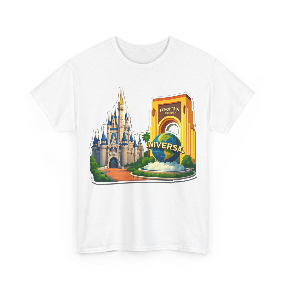 Disney & Universal Orlando Theme Park Travel Souvenir Cotton T-Shirt