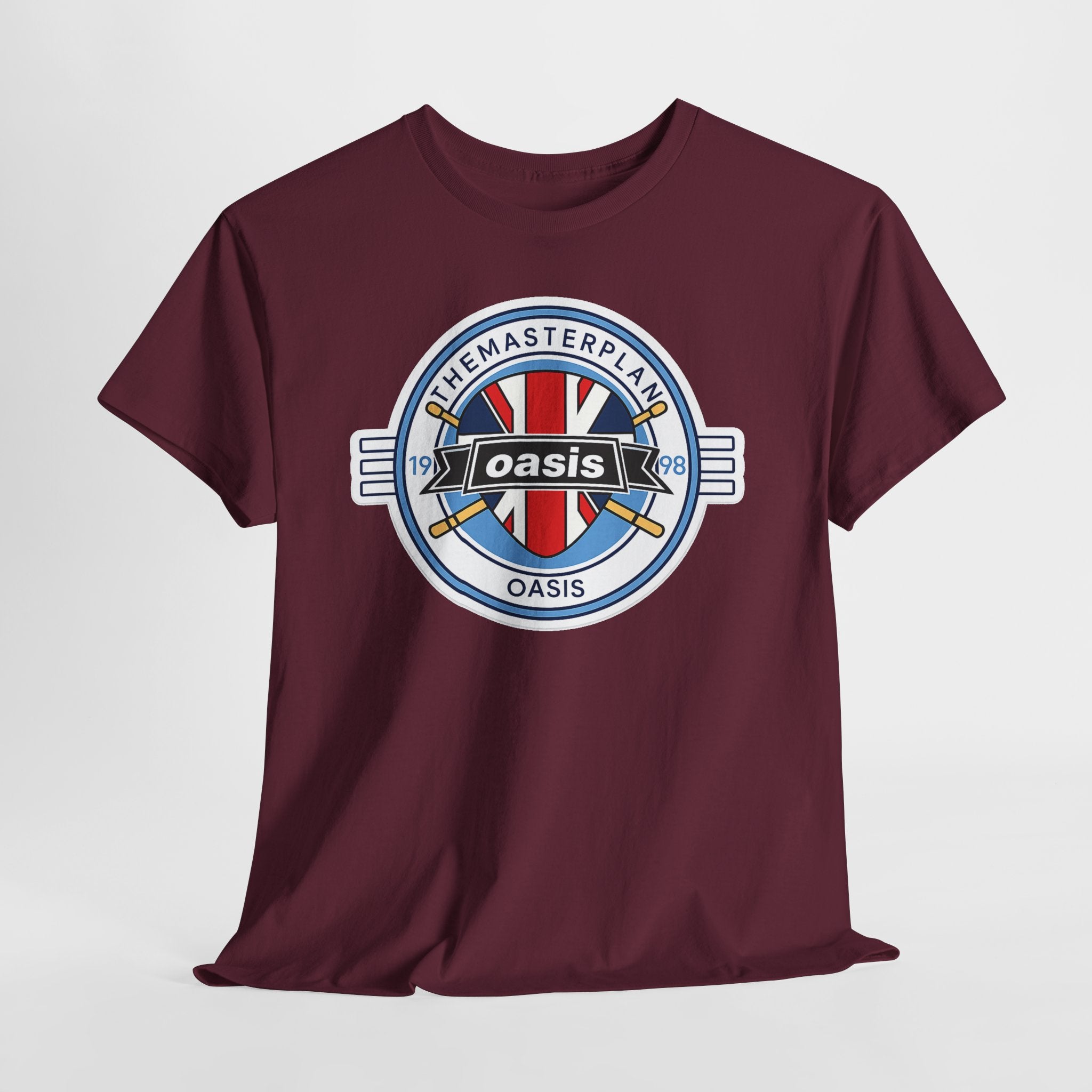 Oasis Union Jack Band Tee – Retro Rock Logo T-Shirt