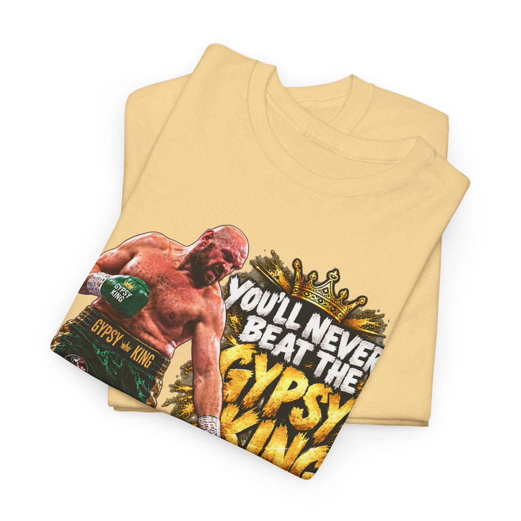 Boxing Graphic Tee – "You'll Never Beat the Gypsy King" Fight Shirt
