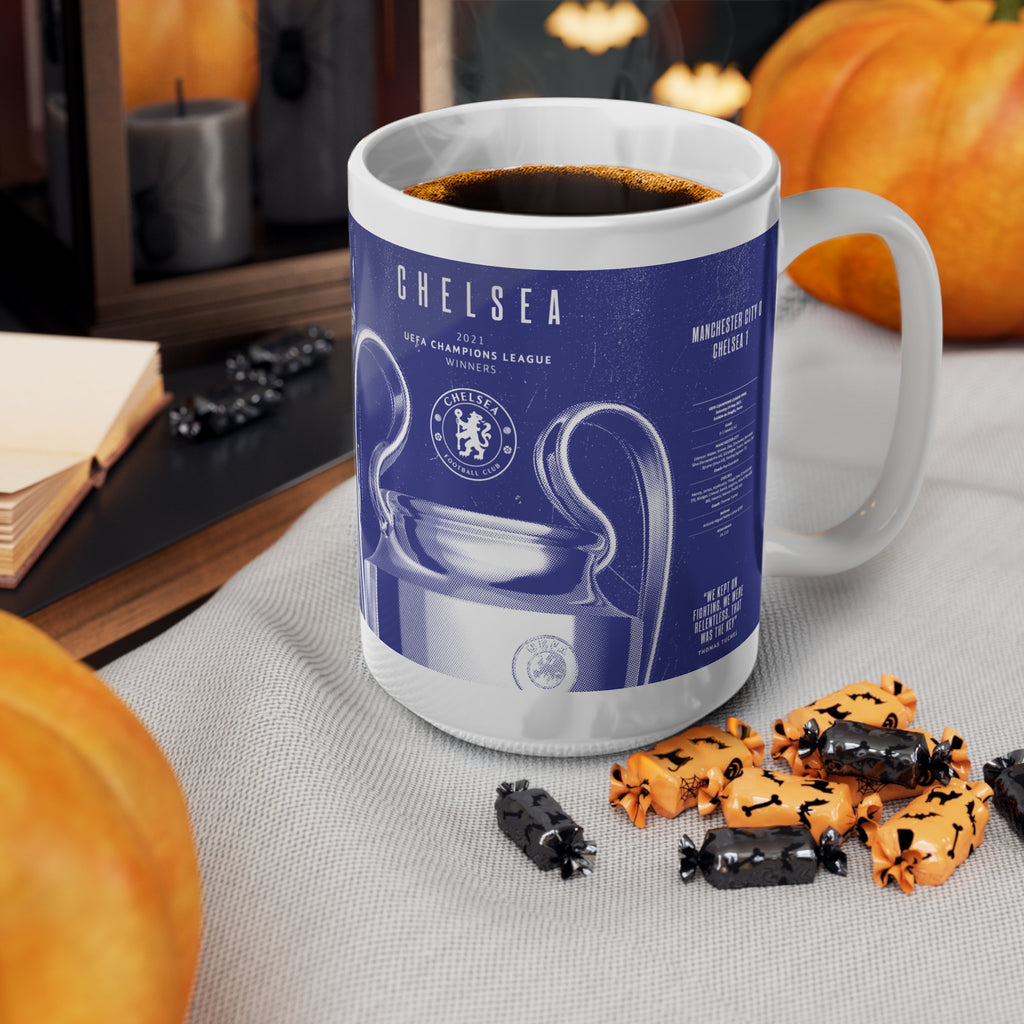 2021 Champions League Winners Programme Cover inspired Ceramic Coffee Mug — (11oz & 15oz)