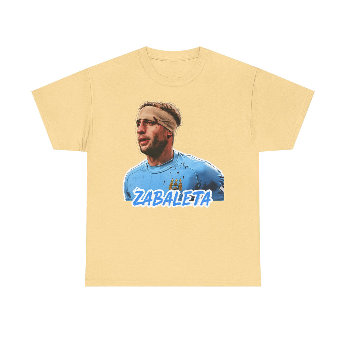 Zabaleta Manchester City Fan Tee — Retro Player Portrait Soccer T‑Shirt