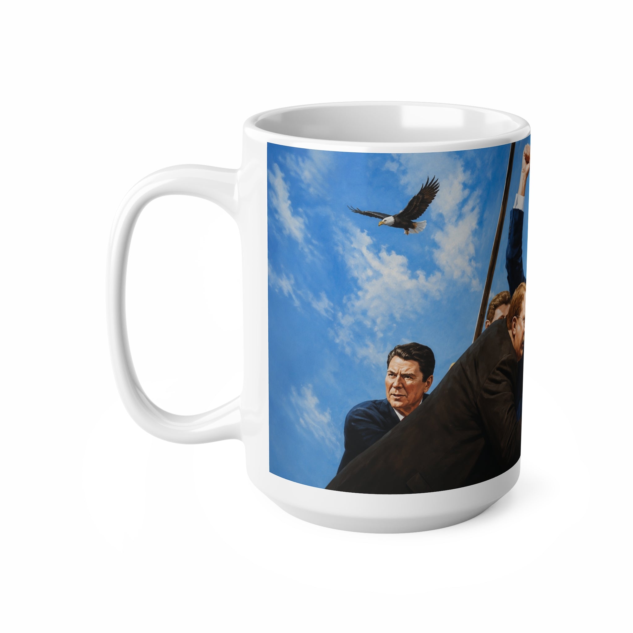 Patriotic Presidential Scene Mug — Ceramic Coffee Cup (11oz, 15oz)
