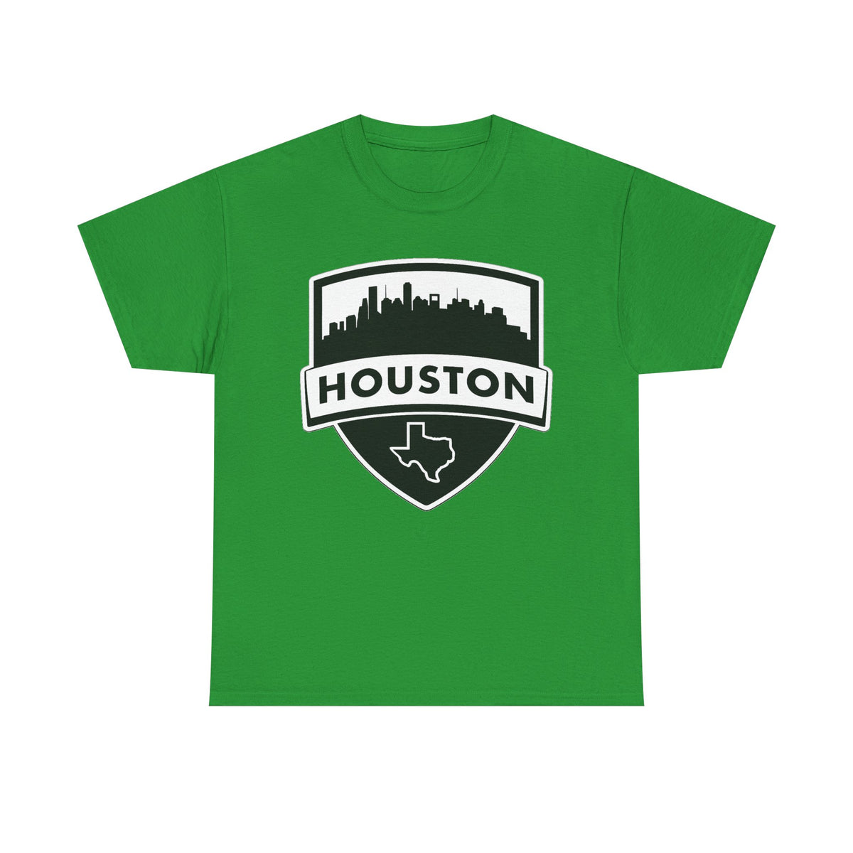 Houston Skyline Shield T-Shirt — Texas Outline City Pride Tee
