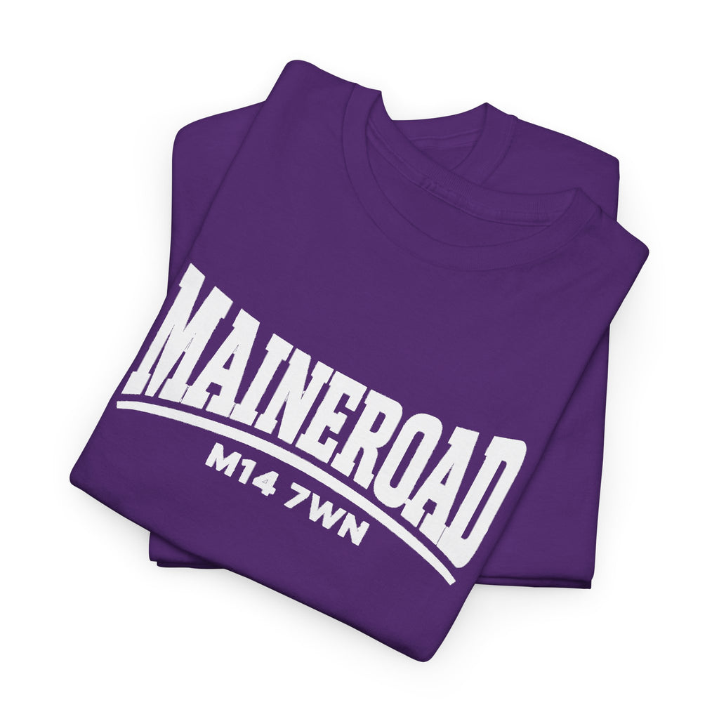 Maine Road Manchester City Cotton T-Shirt — M14 7WN Maine Graphic T-Shirt