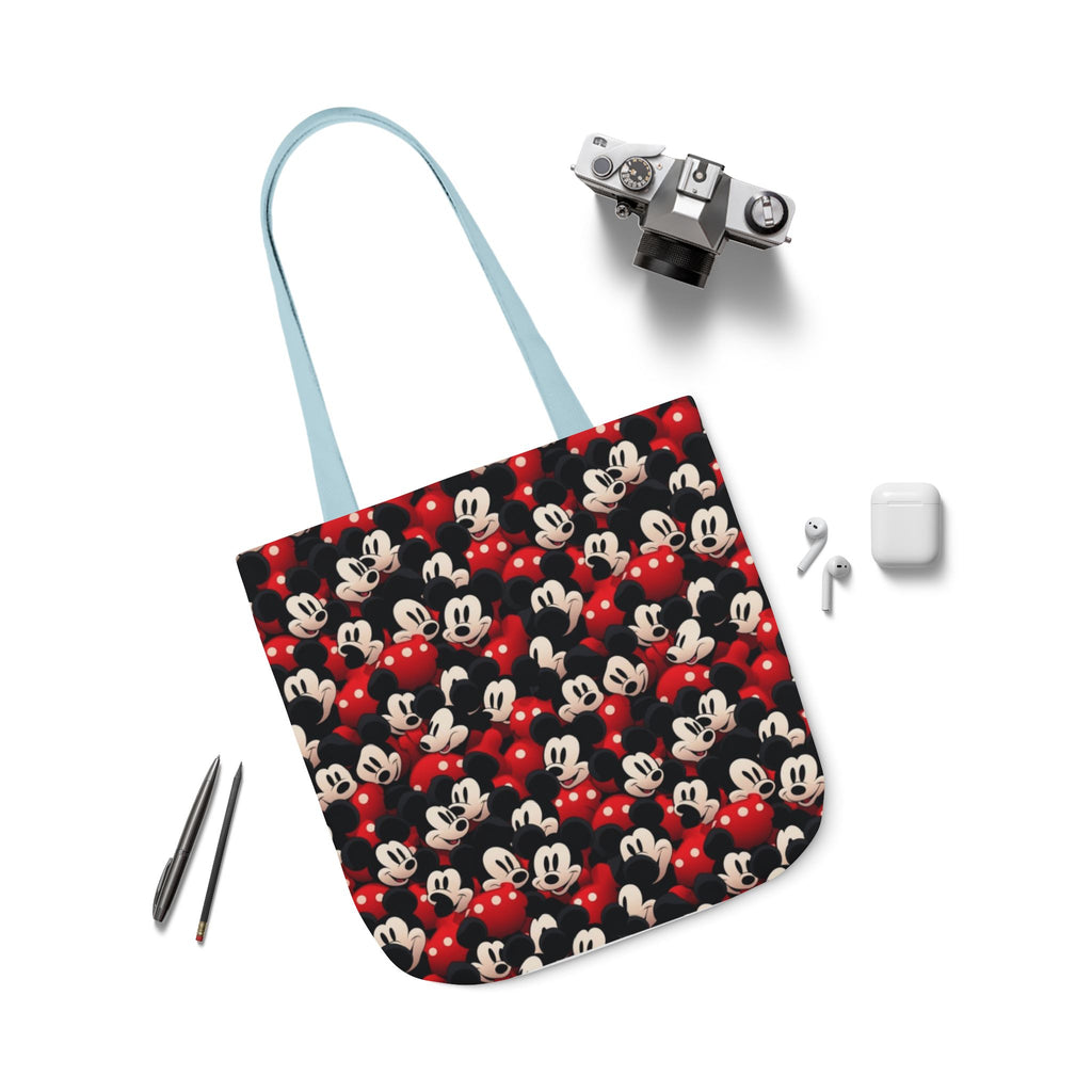 Mickey Mouse Canvas Tote — Retro Cartoon Character Allover Print
