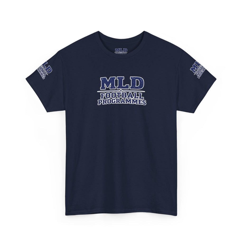 MLD Football Programmes Tee — Vintage Sports Logo Cotton T‑Shirt