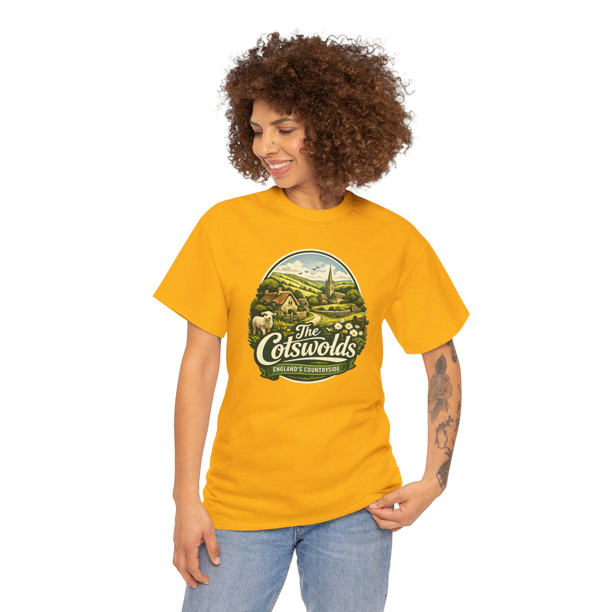 Cotswolds Vintage Landscape T‑Shirt — The Cotswolds Countryside Tee