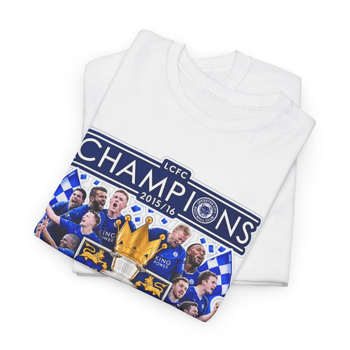 Leicester City 2015/2016 Champions Trophy Soccer T-Shirt — Team Victory Graphic Tee