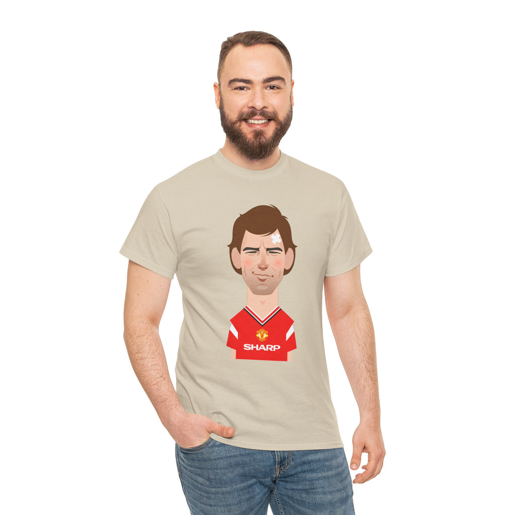 Bryan Robson Manchester United Legend Portrait Cotton T-Shirt
