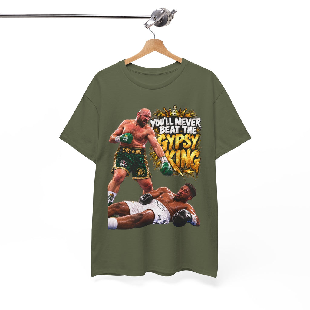 Boxing Graphic Tee – "You'll Never Beat the Gypsy King" Fight Shirt