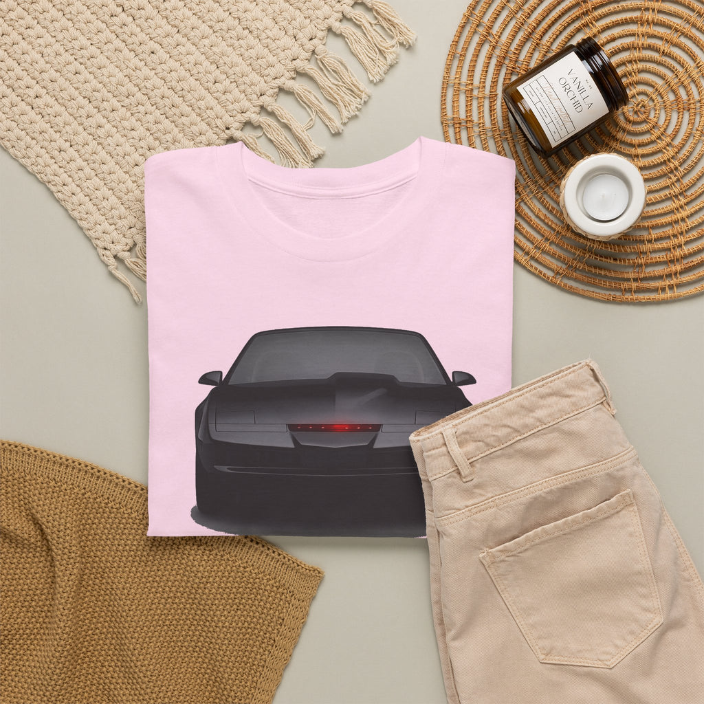 KITT-Inspired Retro Sports Car Tee — Front View Knight Rider Car Graphic Shirt