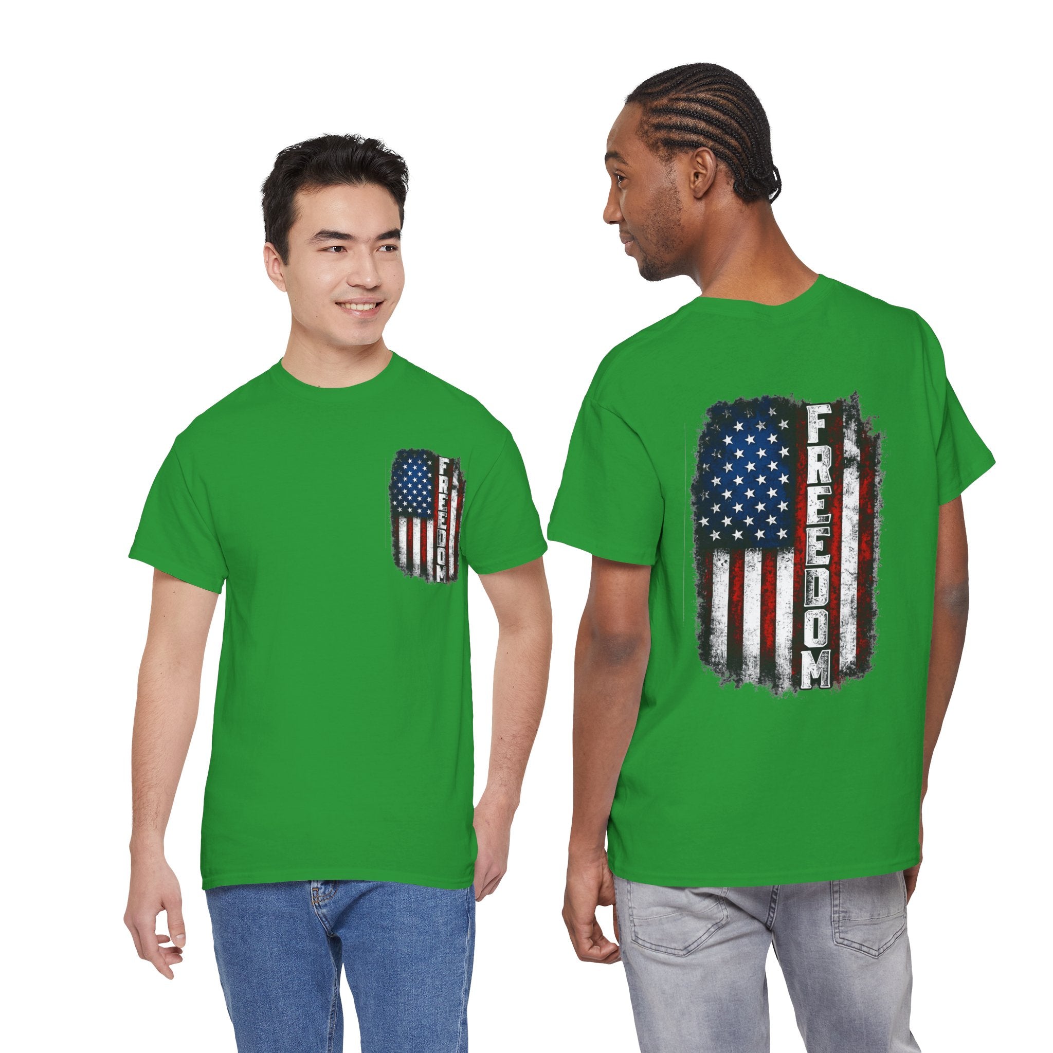 Freedom American Flag T-Shirt — Distressed USA Patriotic Tee