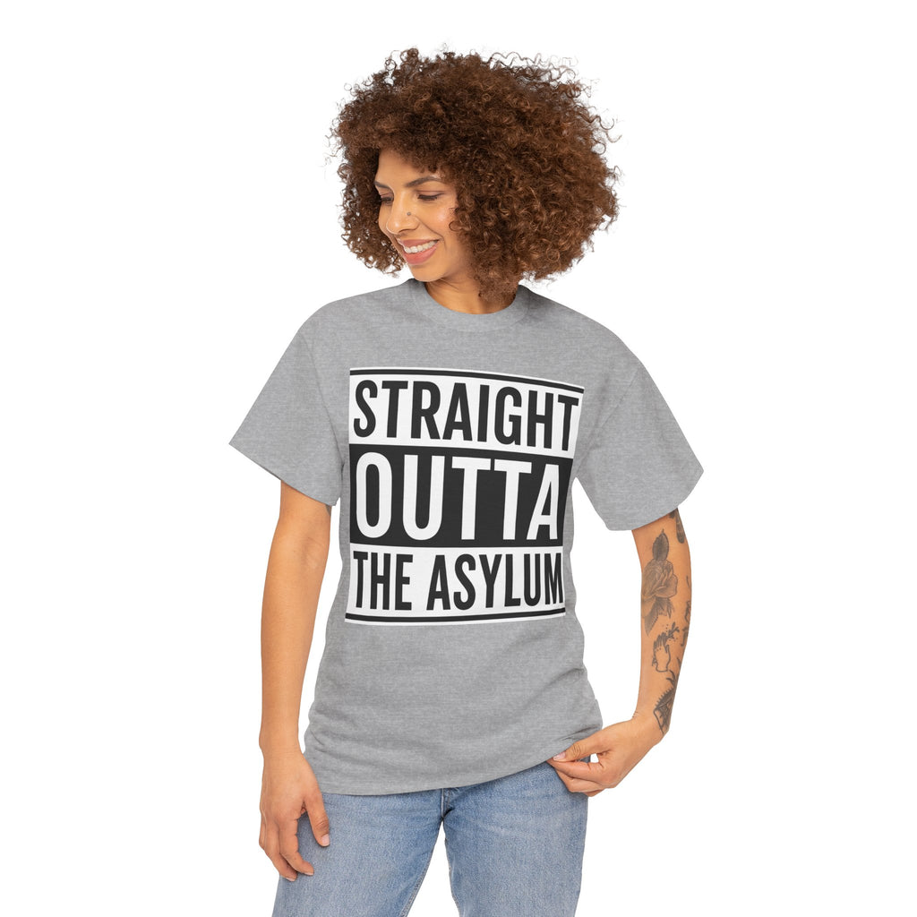 Straight Outta the Asylum T-Shirt – Graphic Statement Tee