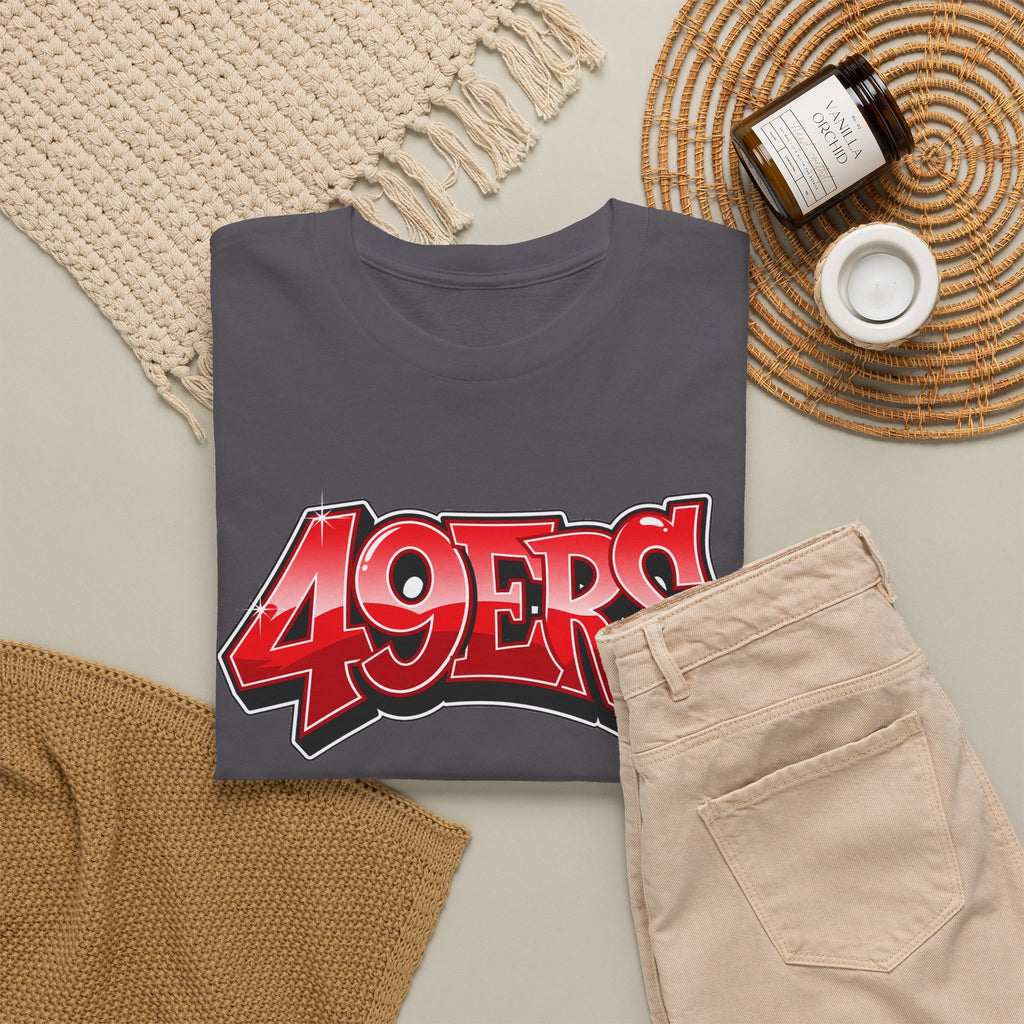 T-Shirt — '49ERS' Red Graffiti Sports Logo Tee