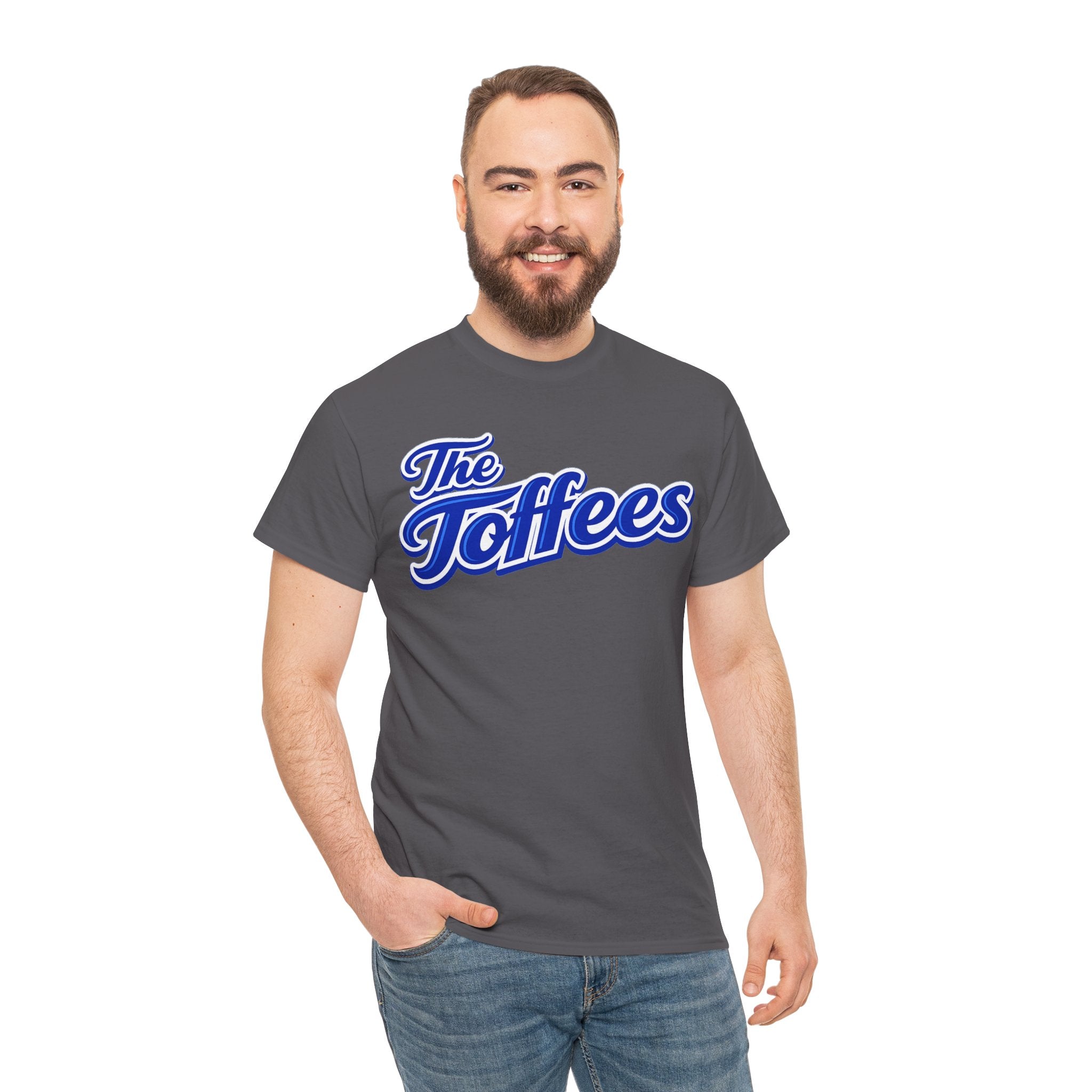 The Toffees Script Tee — Vintage Blue Logo T-Shirt
