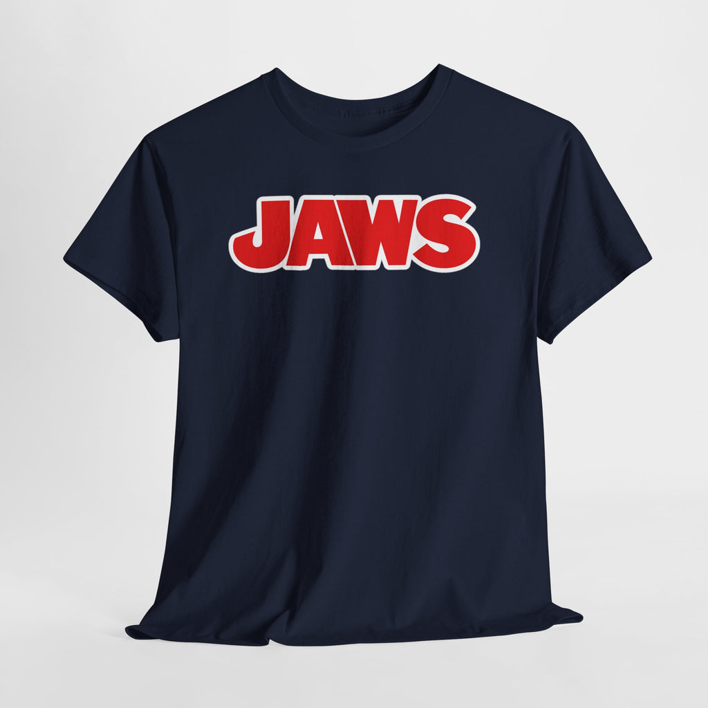 Jaws Logo Tee — Retro Red Movie Graphic T‑Shirt